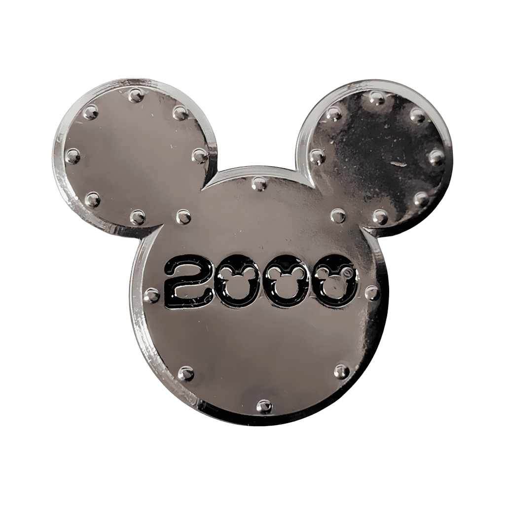 Chrome Mickey Icon Riveted 2000 Disney pin