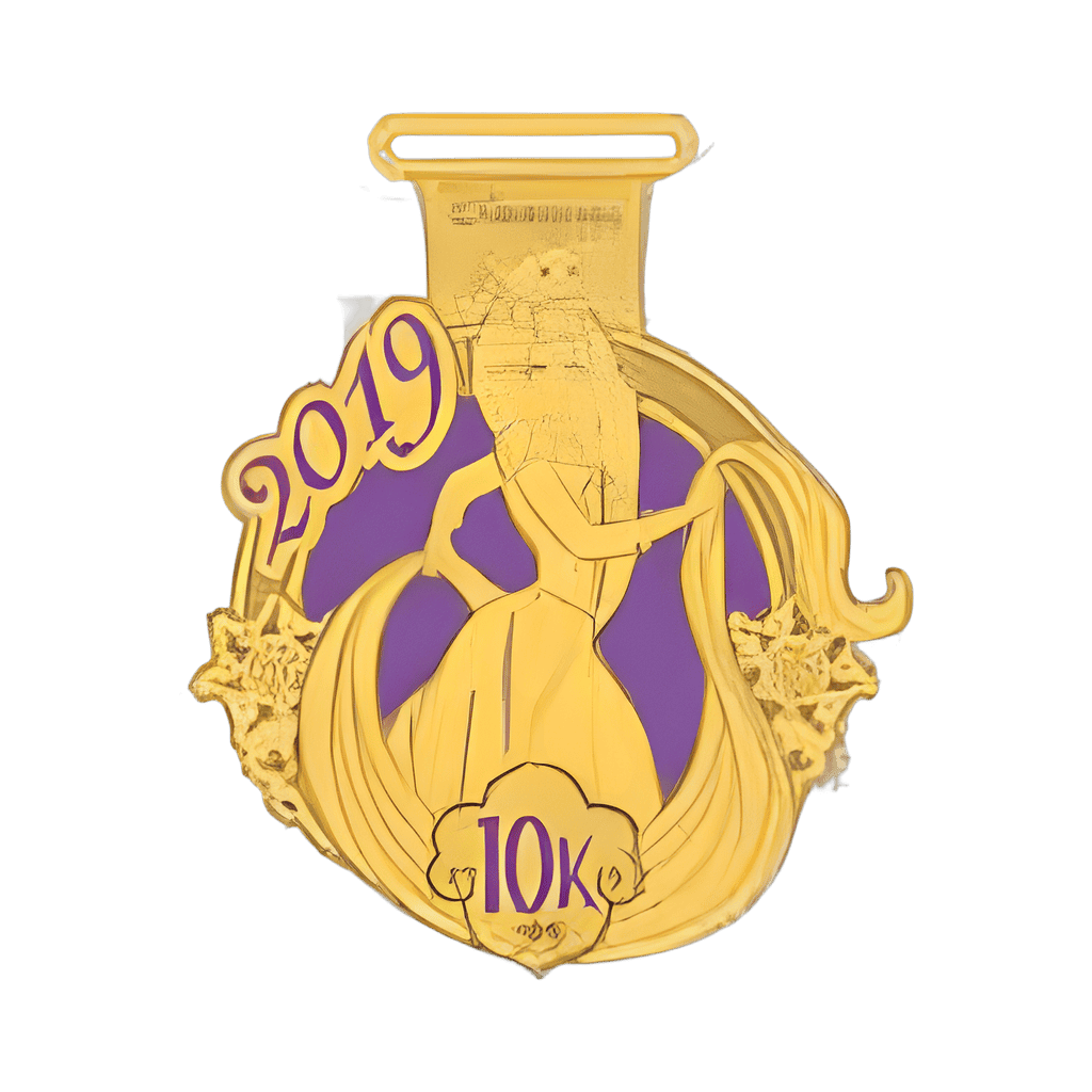 10K Medal- Tangled Disney pin