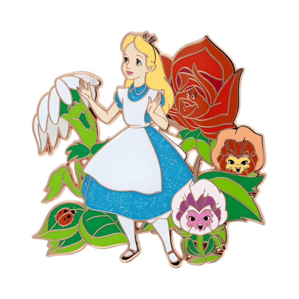 Alice in Wonderland and the Flowers Disney pin