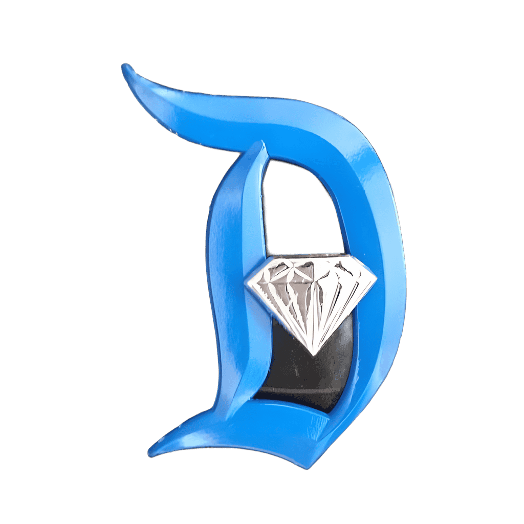 3D Cast Blue D Diamond Disney pin