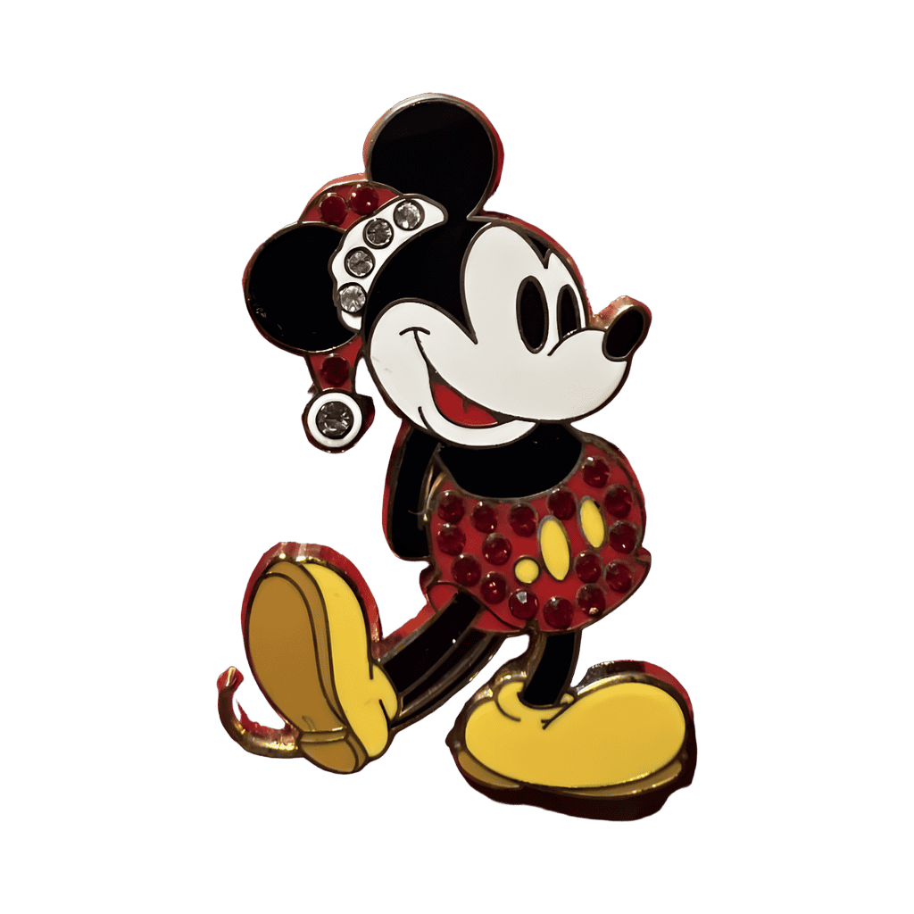 Jeweled Mickey Mouse in Santa Christmas Hat Disney pin
