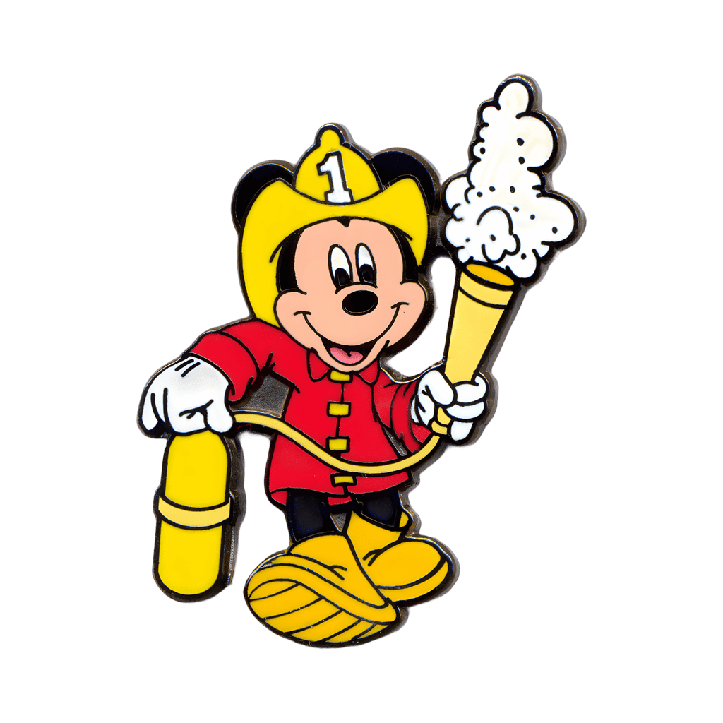 Firefighter Mickey using an Extinguisher Disney pin