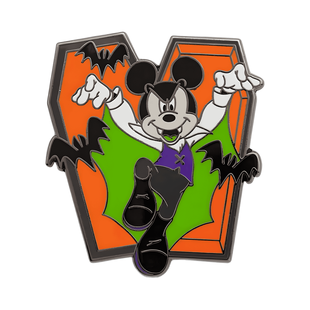 Vampire Mickey Mouse Popping out of a Coffin Disney pin
