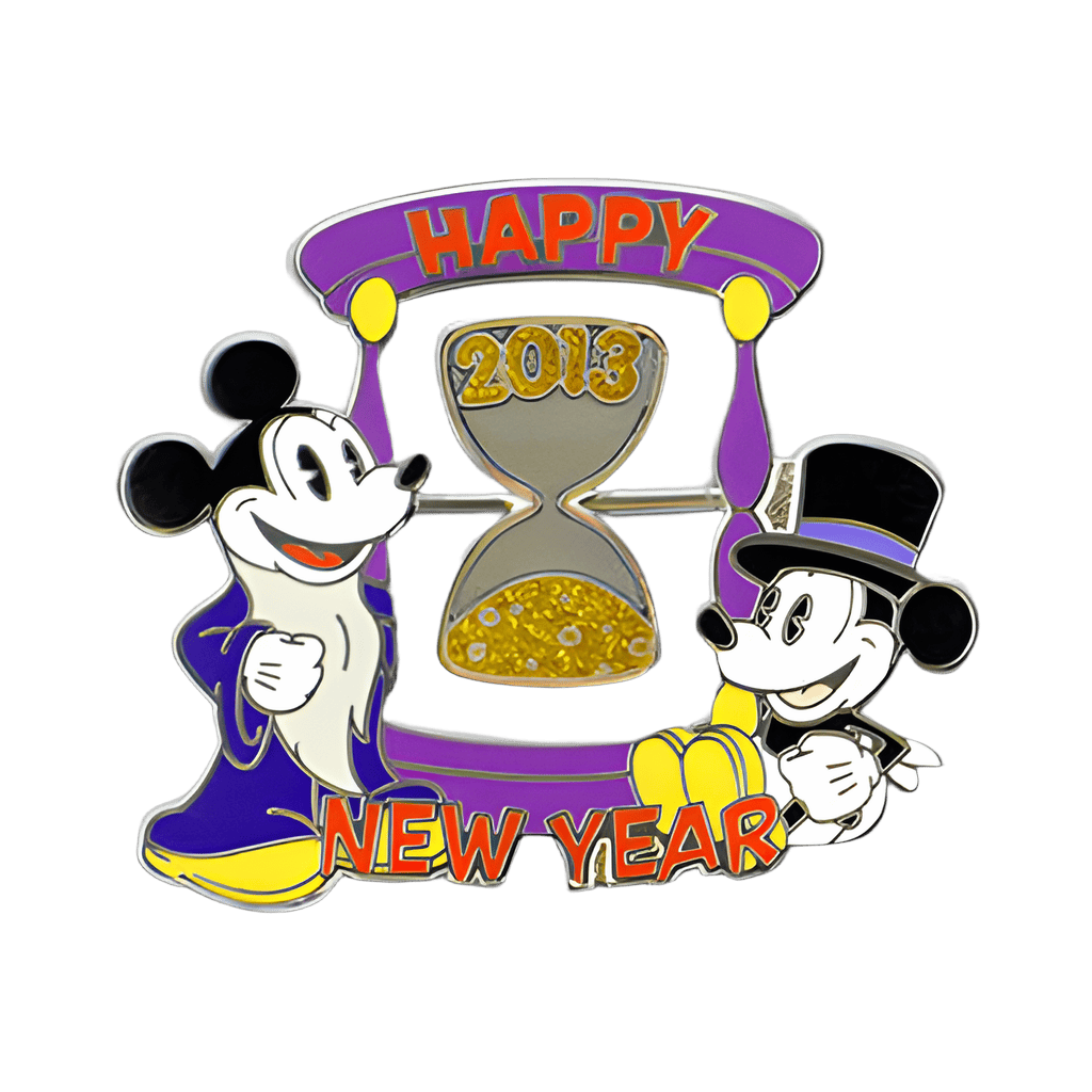 Happy New Year 2012/2013 Spinner - Baby New Year and Father Time Disney pin