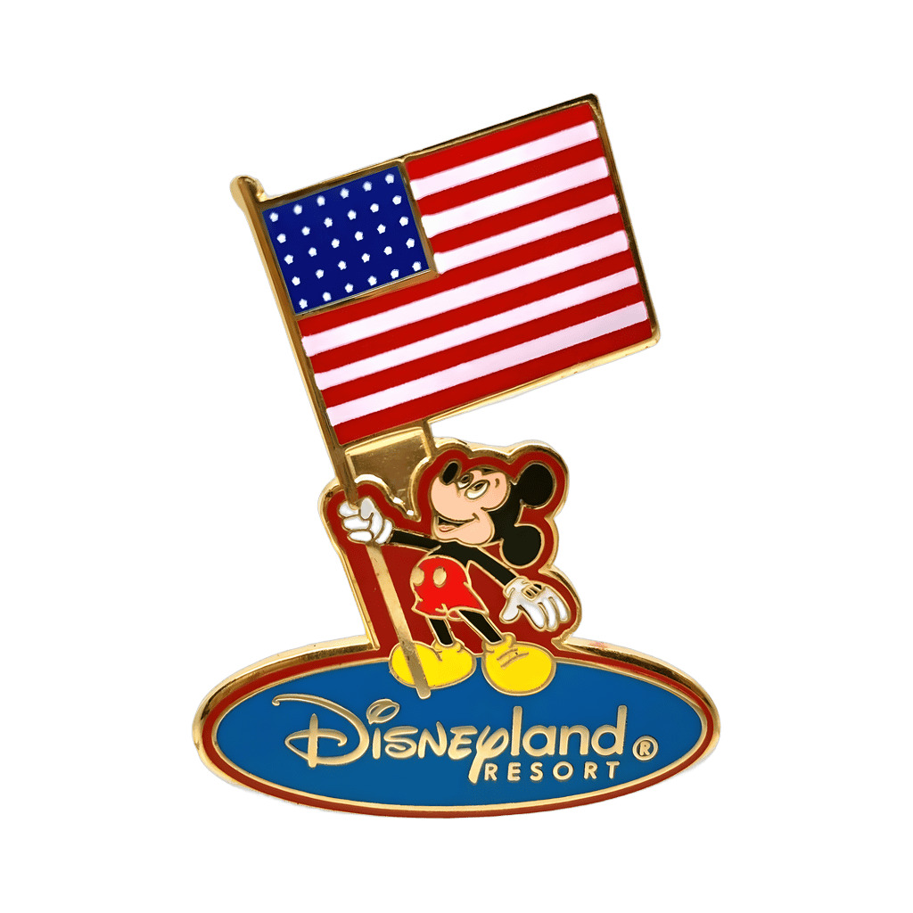 Holding USA Flag - Red Disney pin