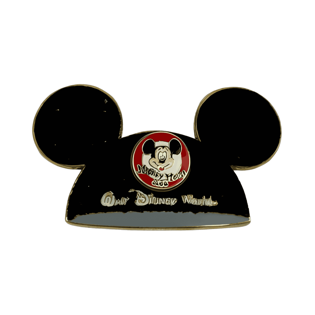 Flocked Vintage Ear Hat (fuzzy) Mickey Mouse Disney pin