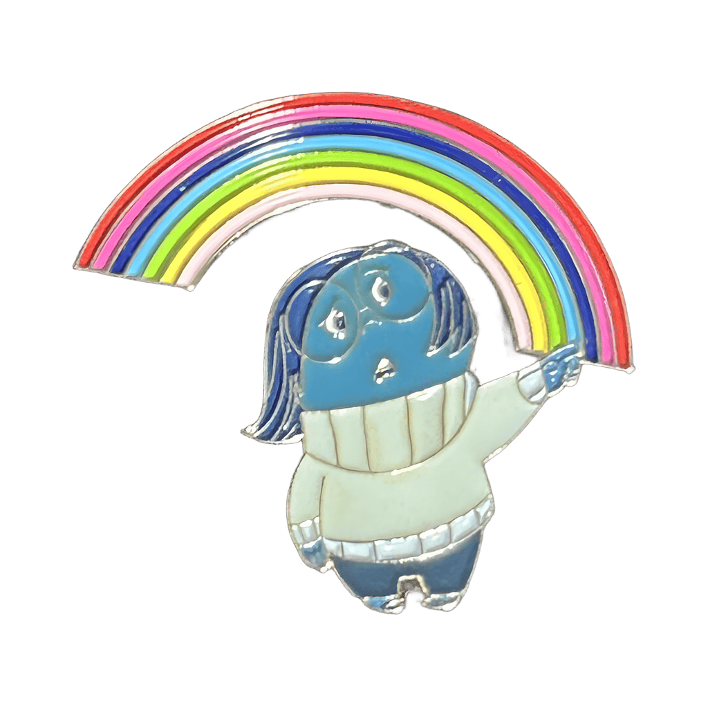 Sadness with Rainbow Disney pin