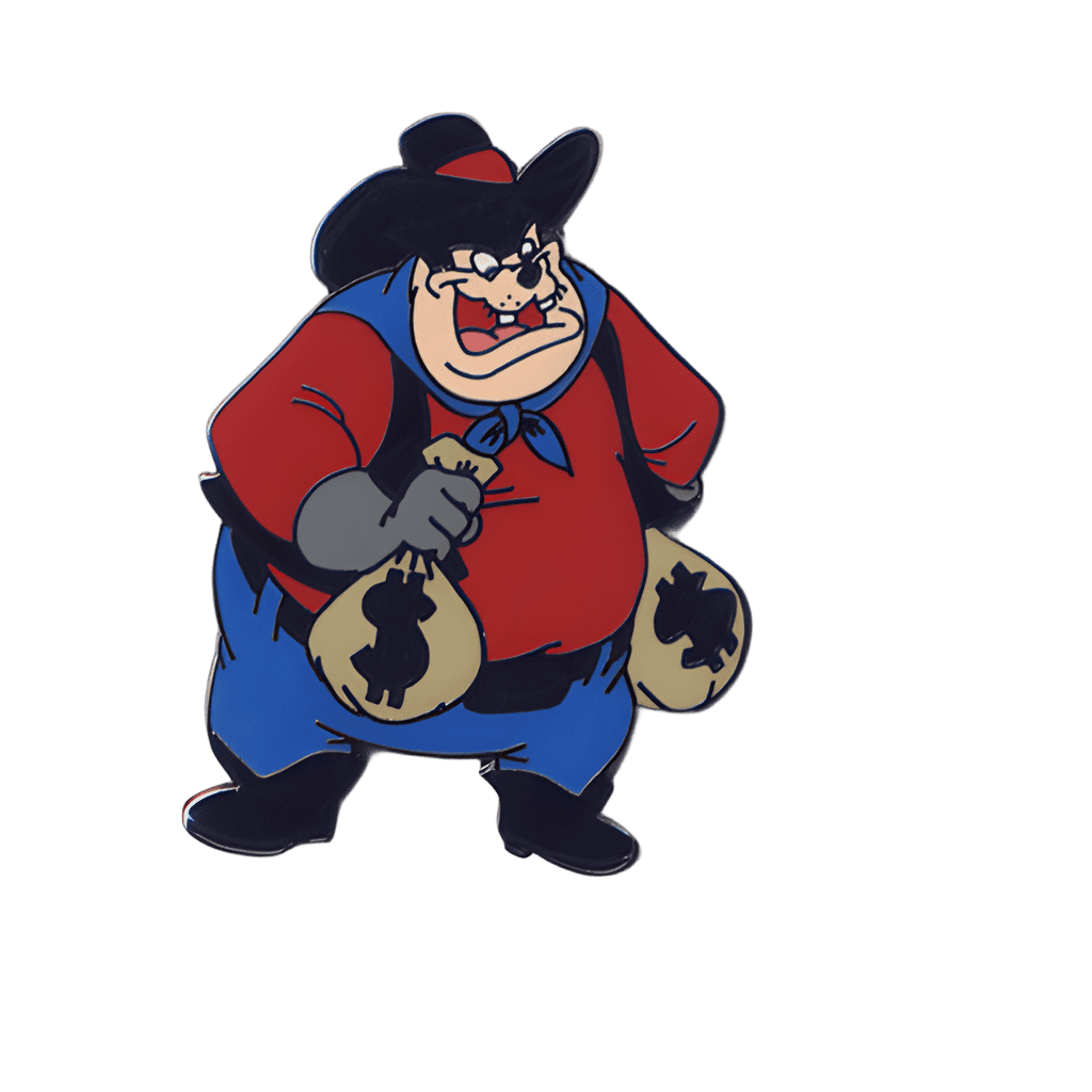 Pete Holding Money Bags Disney pin