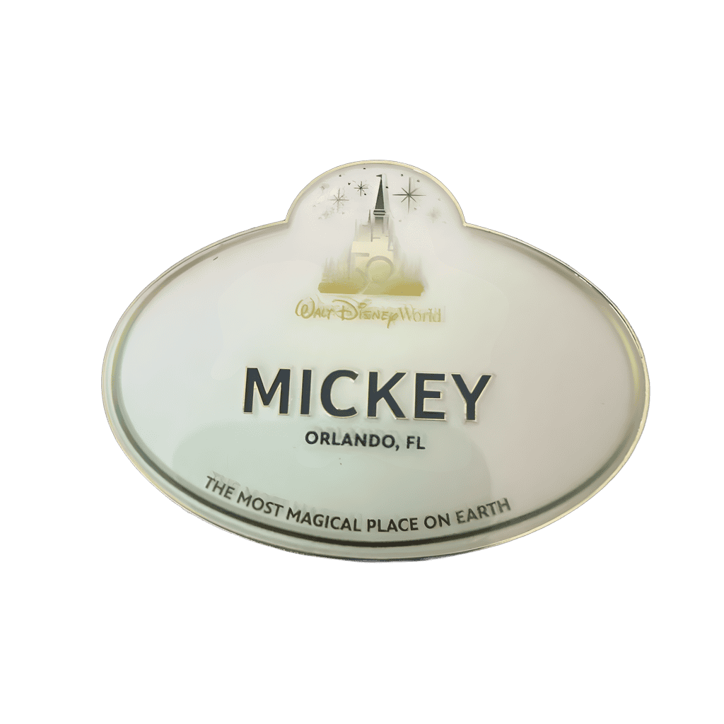 50th Anniversary Nametag Disney pin