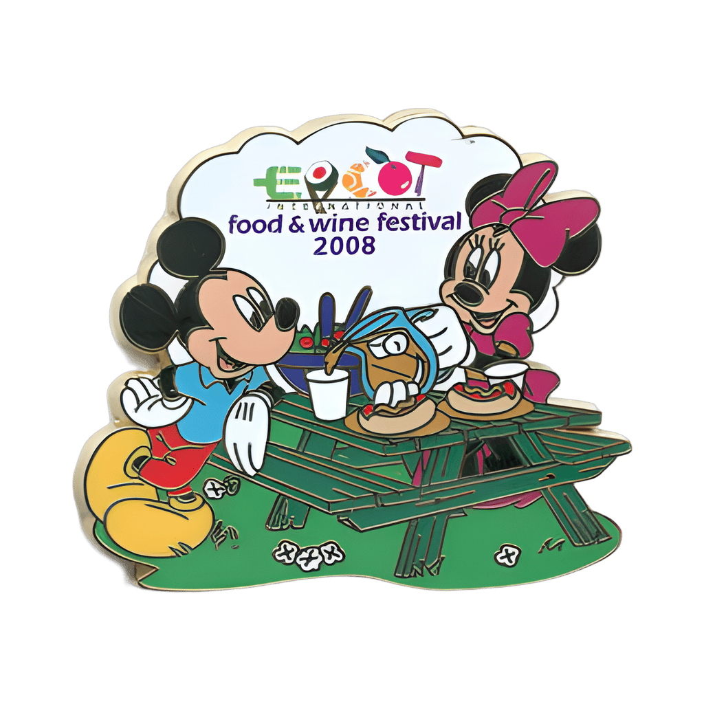 Mickey and Minnie at picnic table Disney pin