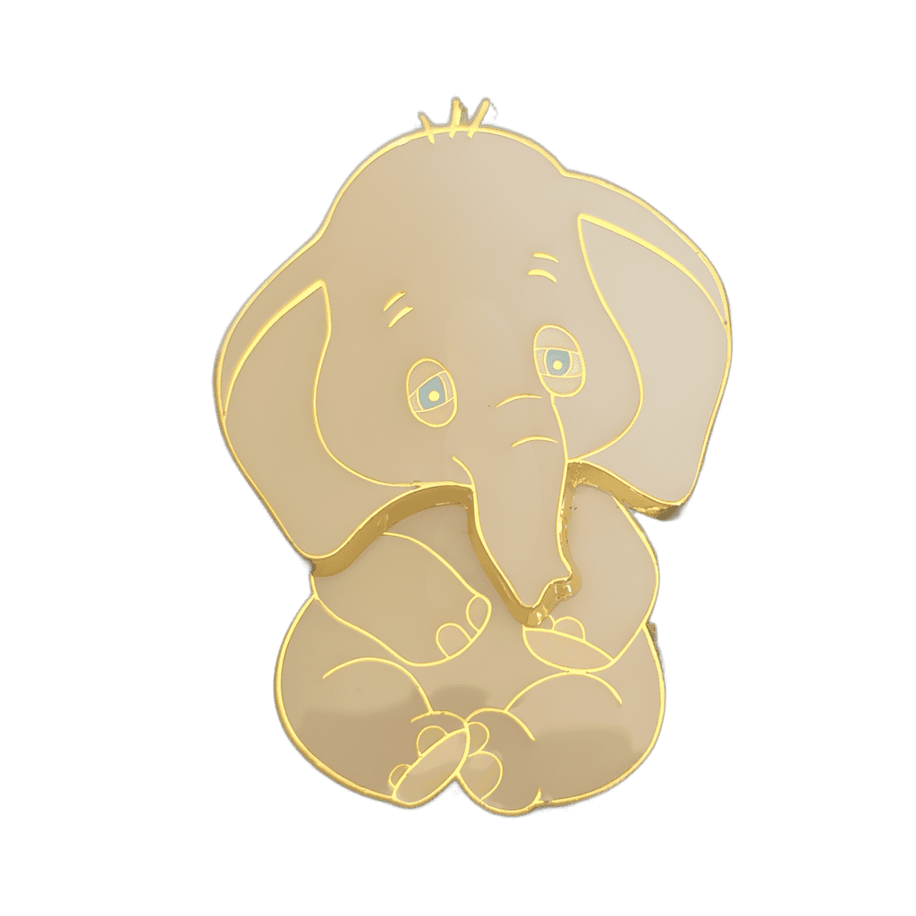 Sad Dumbo 2 layer pin Disney pin