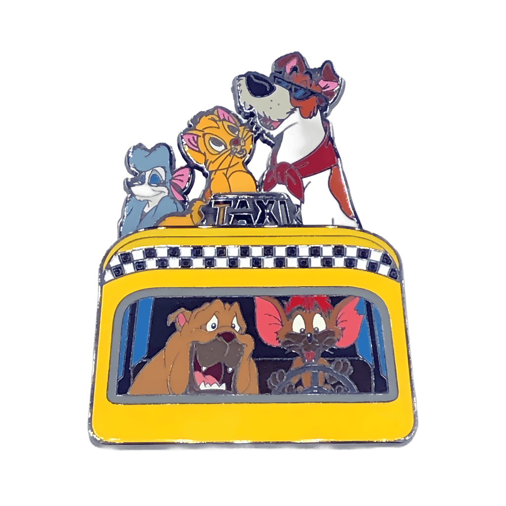 Oliver and friends in Taxi Disney pin