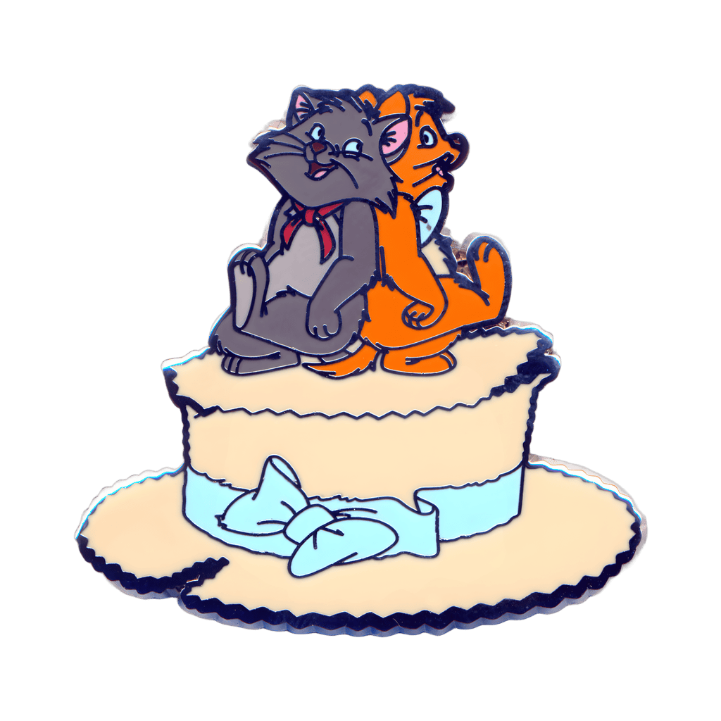 Berlioz and Toulouse dancing on straw hat (blue ribbon) Disney pin