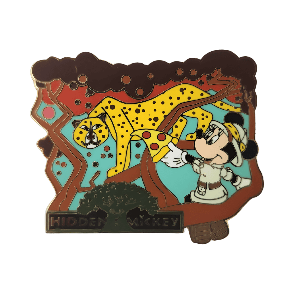 Minnie Mouse at Leopard Pizzafari Mural Disney pin