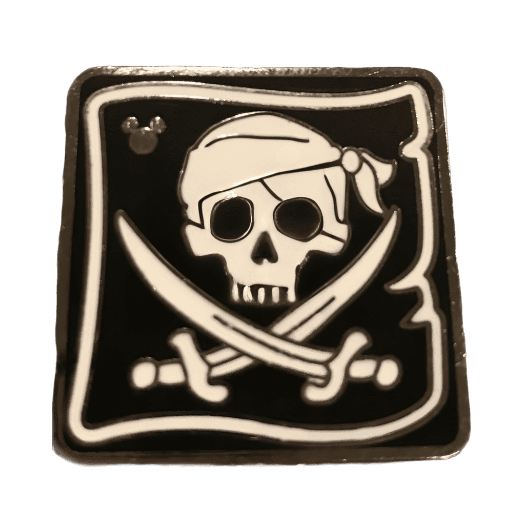 Pirates of the Caribbean Skull and Crossbones Disney pin