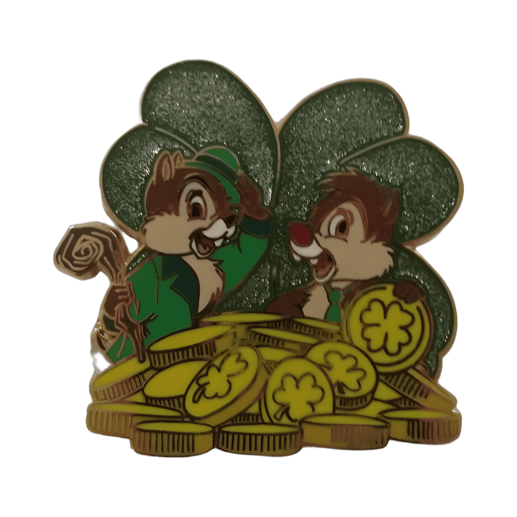 2010 - Chip and Dale with Pile of Gold Coins Disney pin