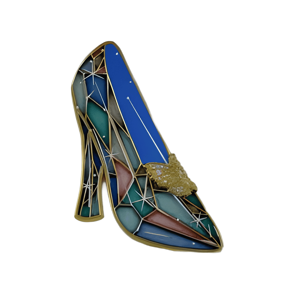 Glass Slipper w/Stained Glass Disney pin