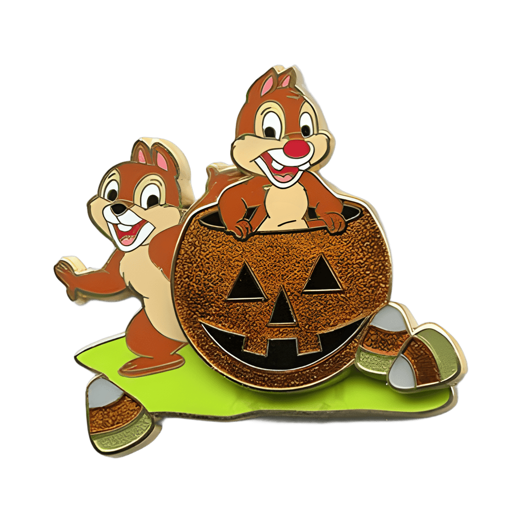 Chip & Dale in Pumpkin Disney pin