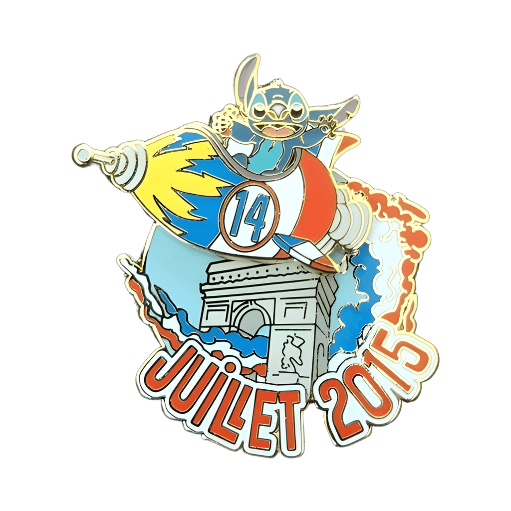14 juillet 2015 Stitch flying over the Arc de Triomphe Disney pin