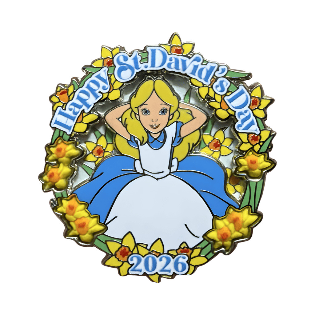 Alice Happy St. David's Day 2026 Disney pin