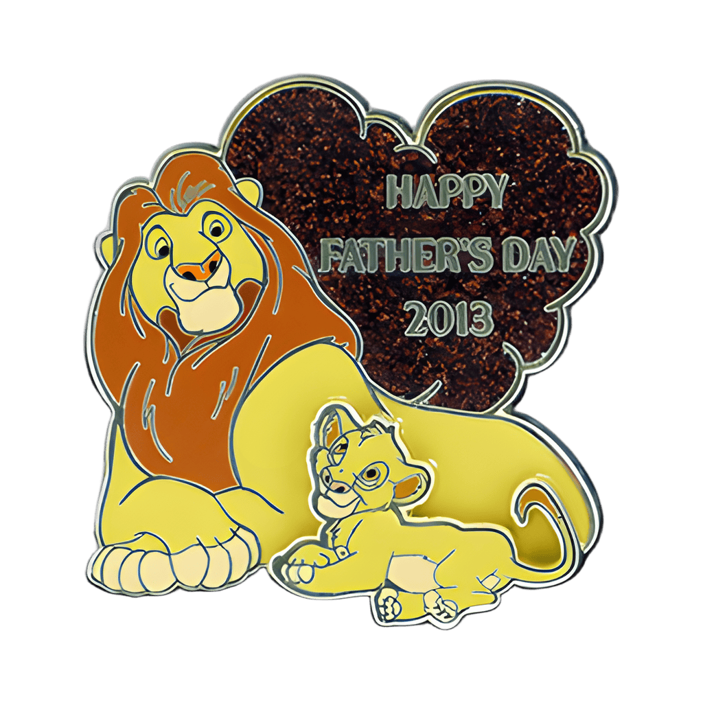 2013 - Mufasa and Young Simba Under Glittery Heart Disney pin