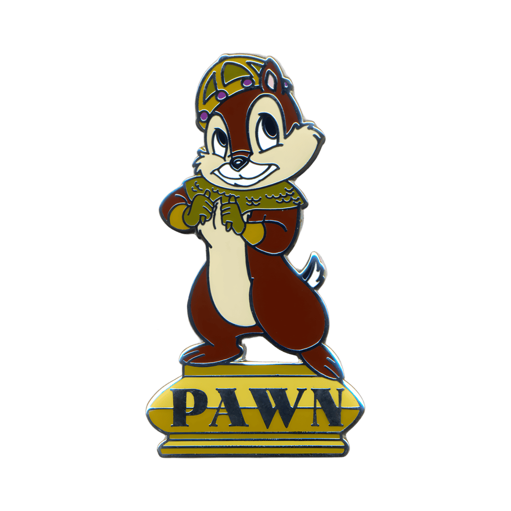 Chip - Gold Pawn #1 Disney pin