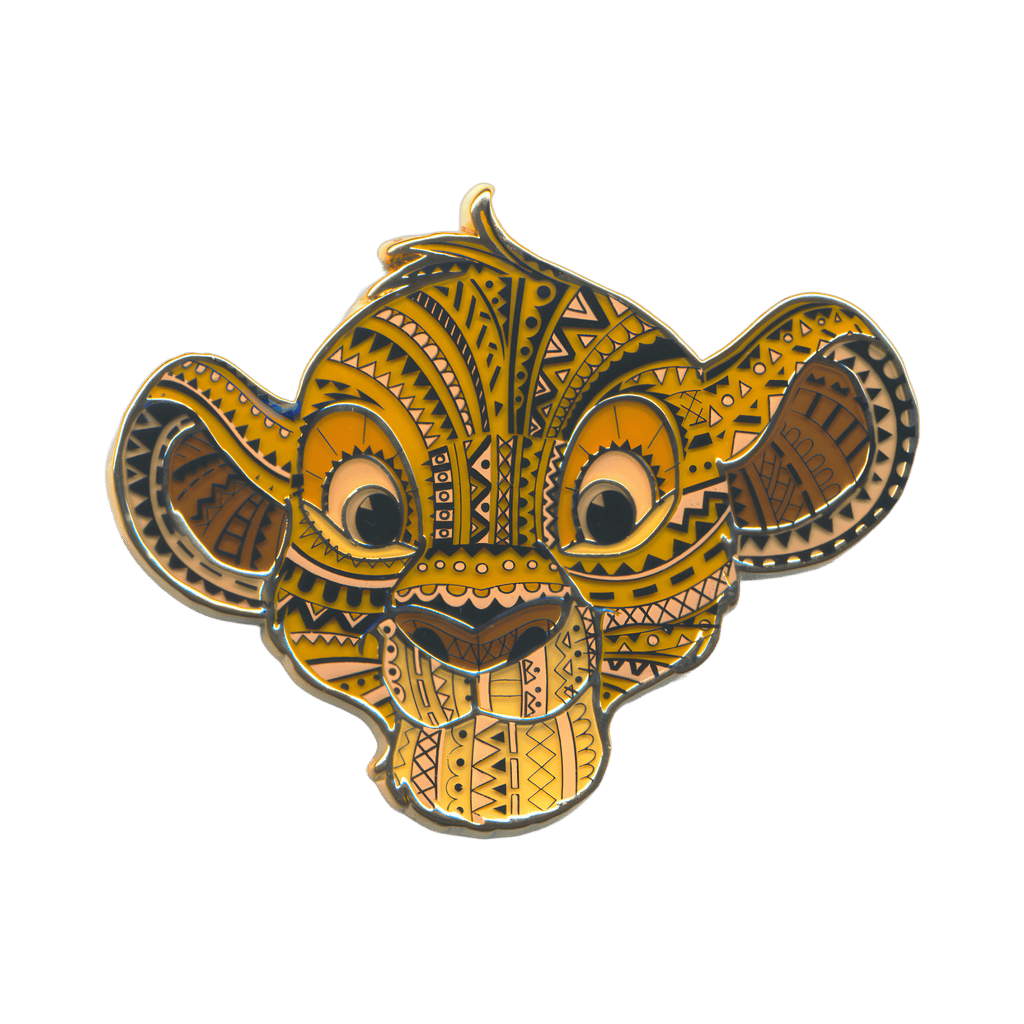 Simba Head Pin (Patterned) Disney pin