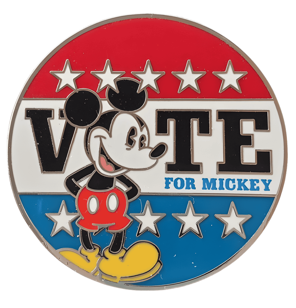 Vote For Mickey Disney pin
