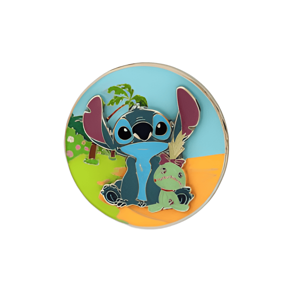 Stitch and Scrump on a Beach Disney pin