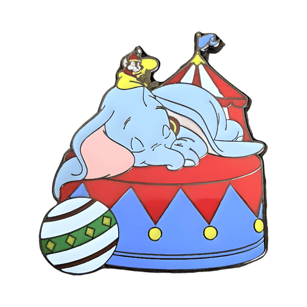 Sleeping Dumbo and Timothy Q Mouse Disney pin