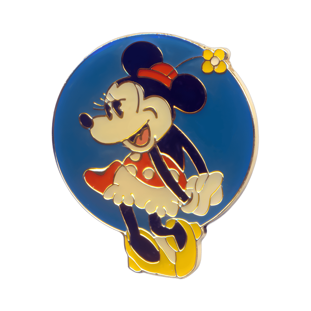 Minnie Mouse on a Blue Circle Disney pin