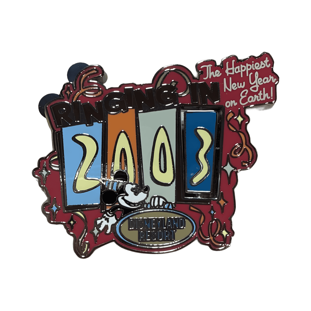 Ringing in 2003 - Happiest New Year on Earth Disney pin
