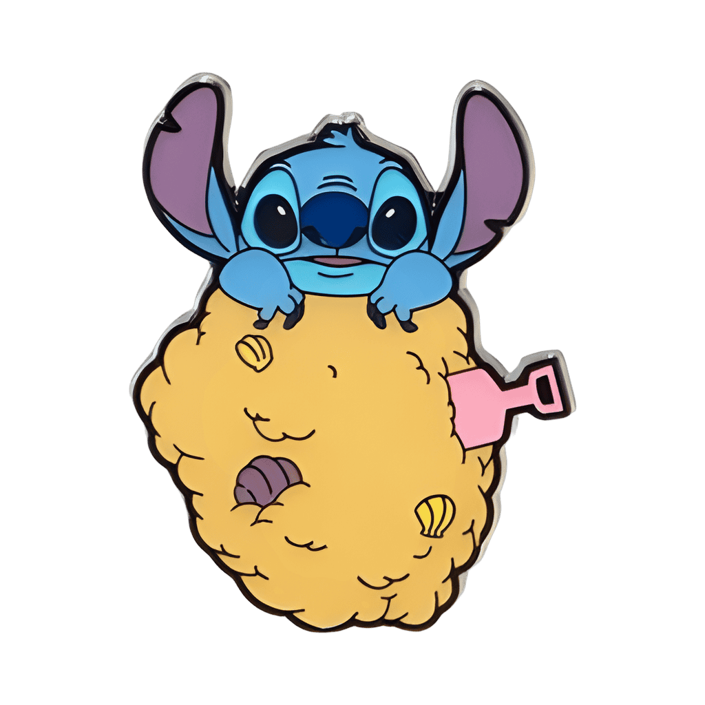 Stitch Buried in Sand with Shovel Disney pin