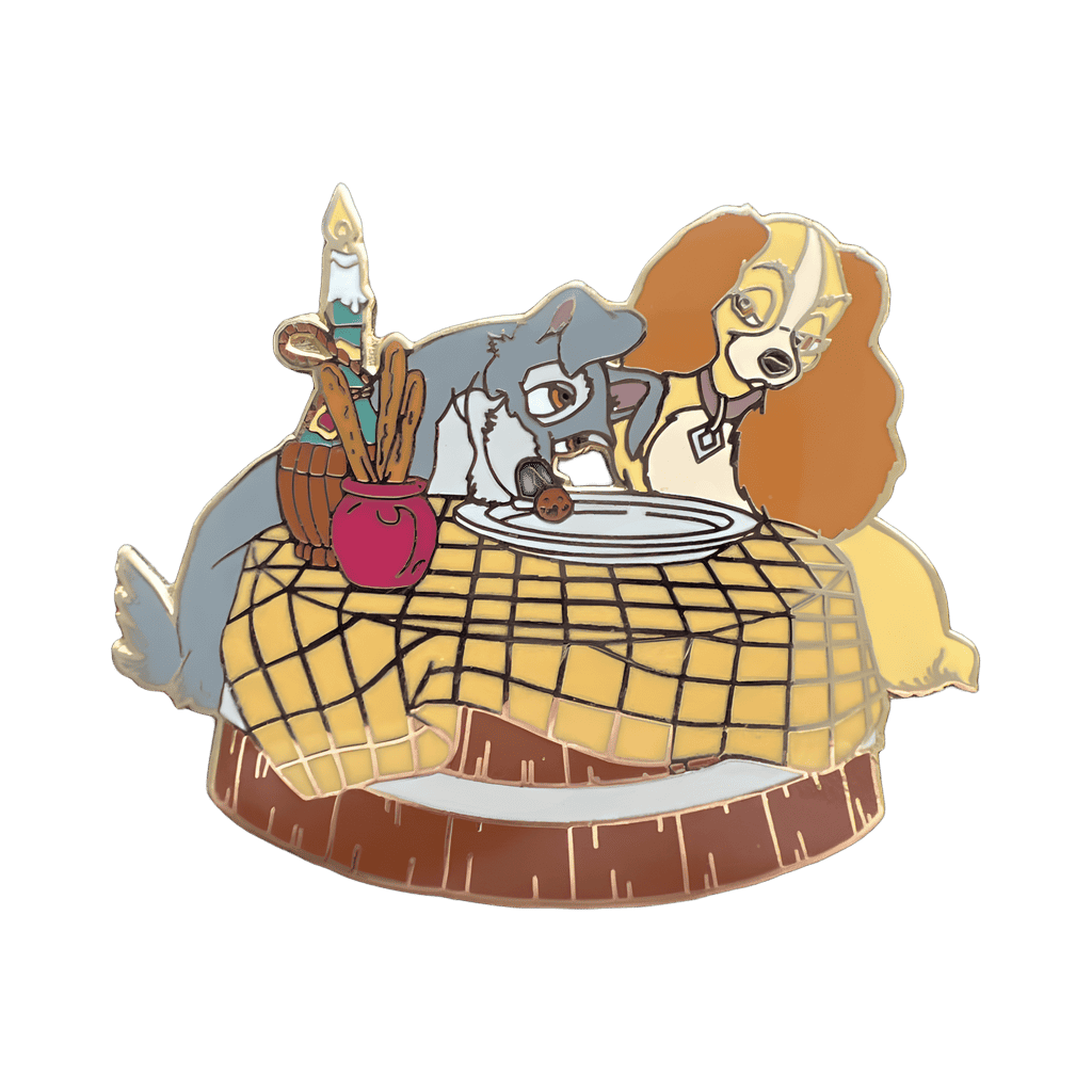 Lady and the Tramp sharing a Meatball Disney pin