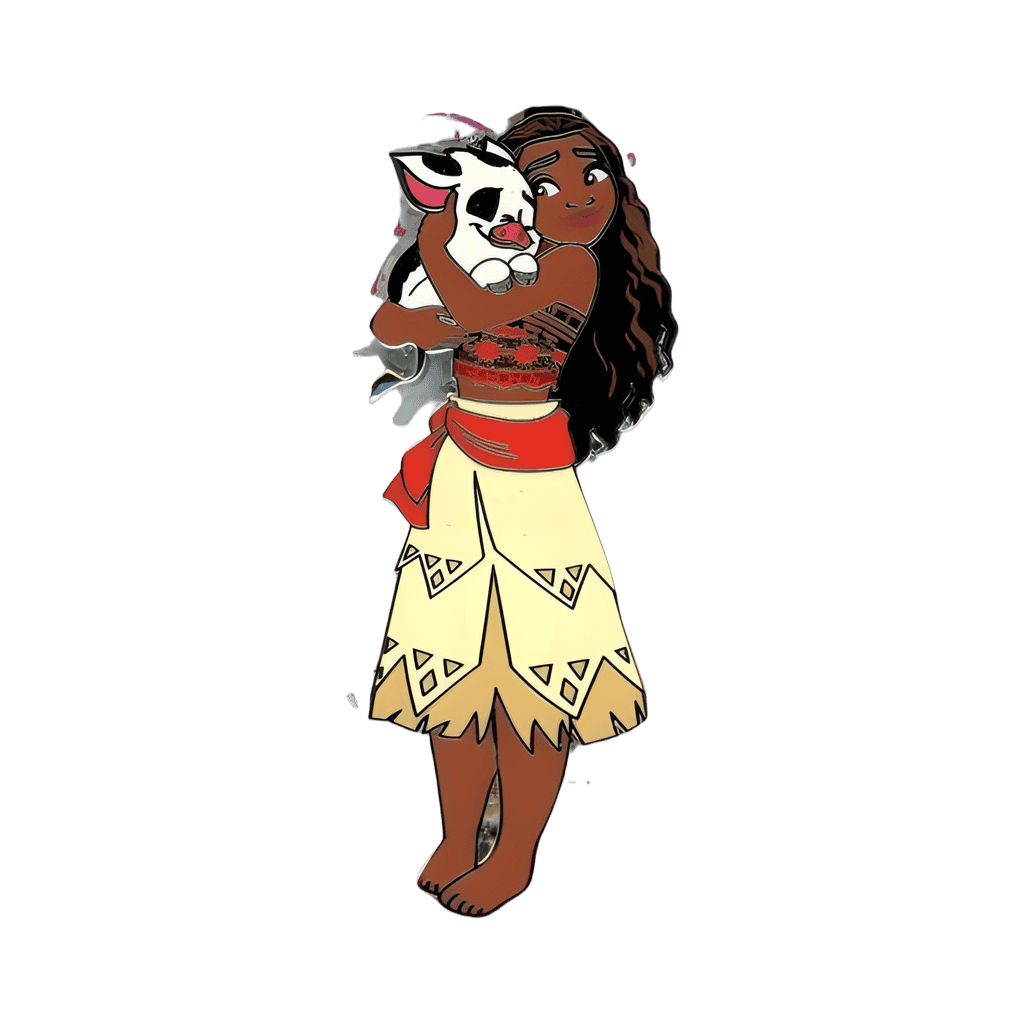 Moana hugging Pua Disney pin