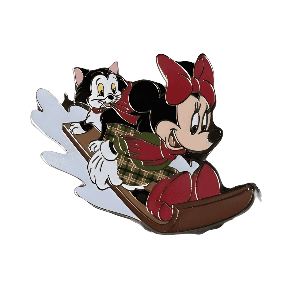 Minnie and Figaro Sledding Disney pin