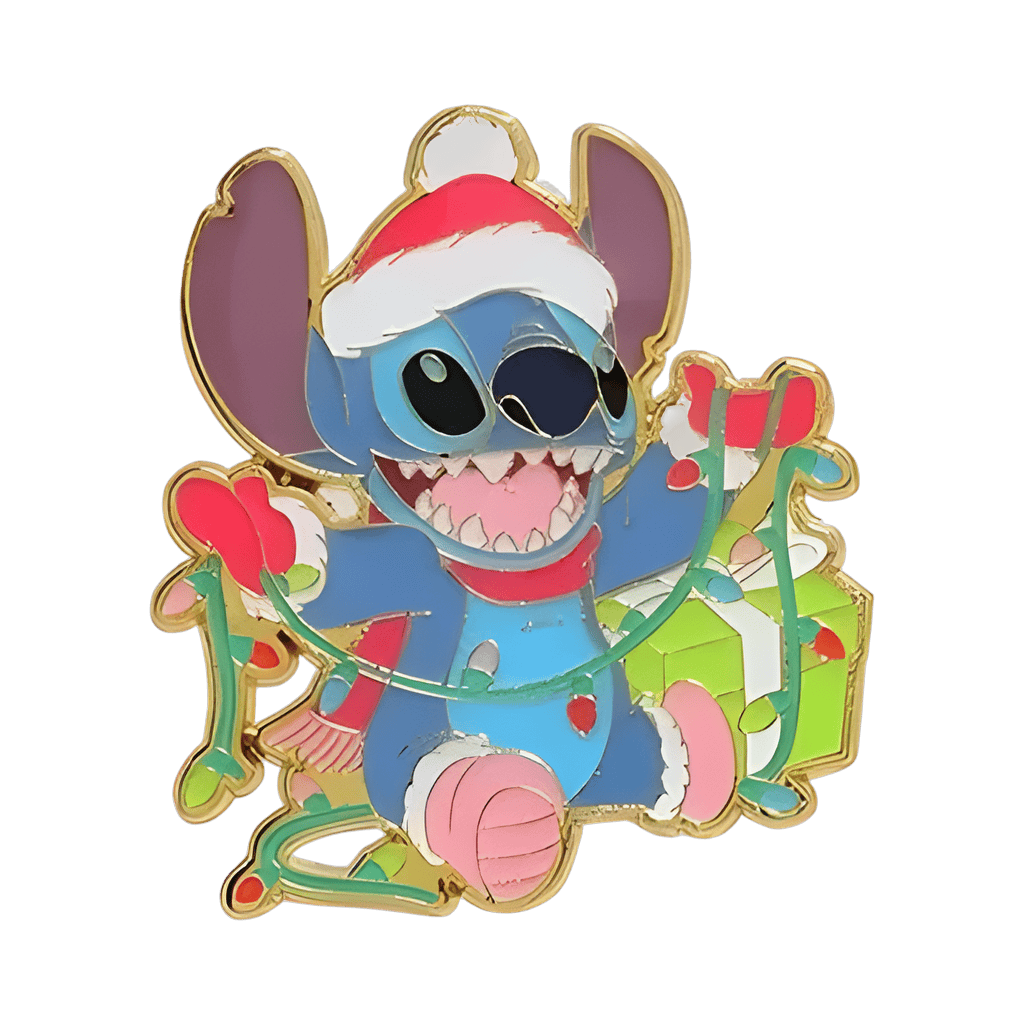 Stitch with Holiday Lights Disney pin