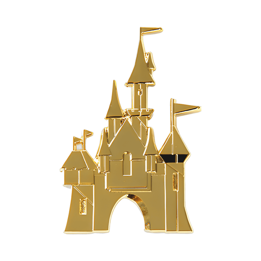 Golden Sleeping Beauty Castle Disney pin