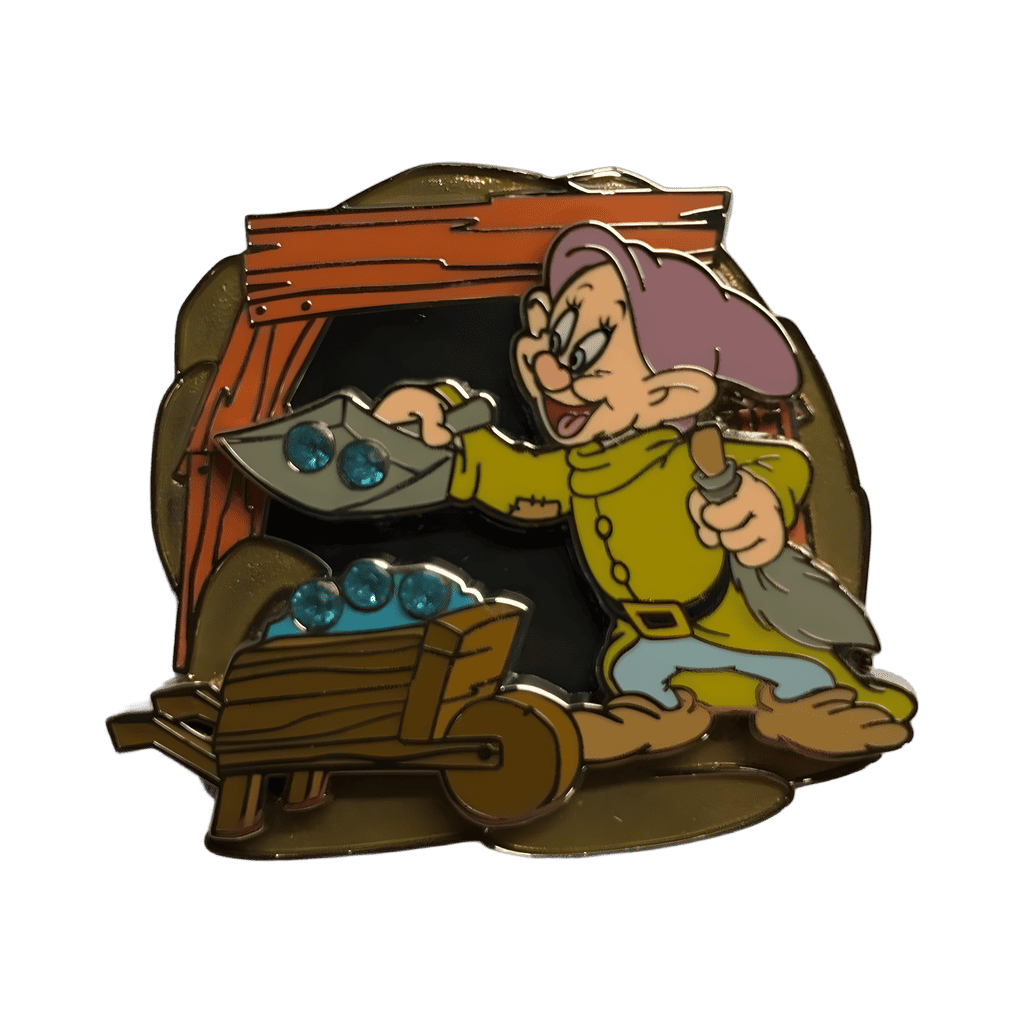 Version 3 - Dopey in Mine - Light Blue Jewels Disney pin