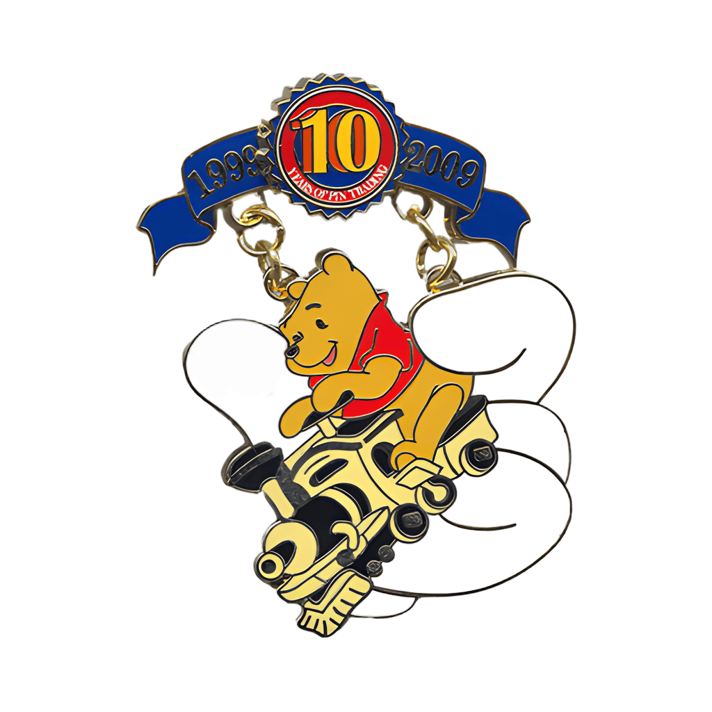 Winnie the Pooh Riding A Train Disney pin