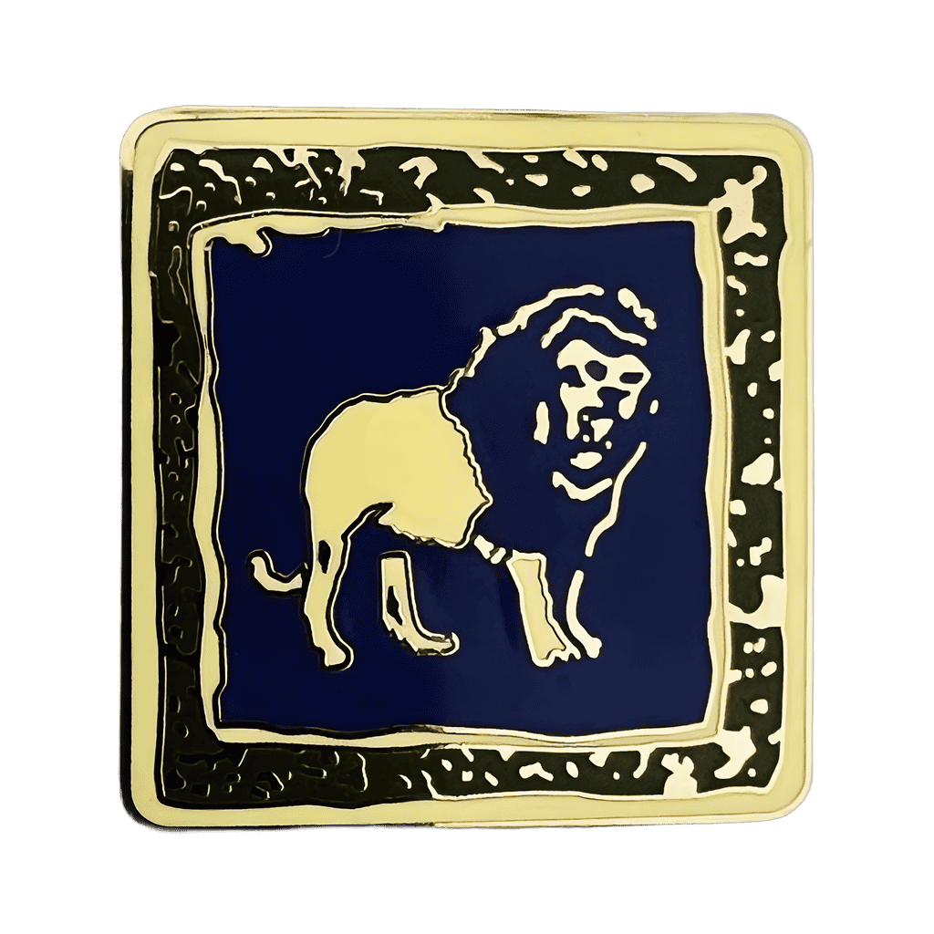 Square Dark Blue and Dark Green Lion (Enamel Version) Disney pin