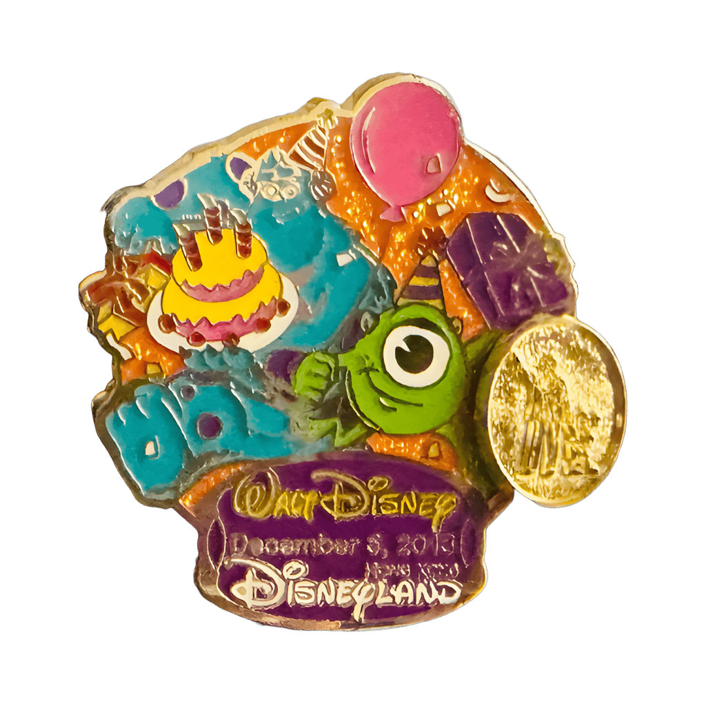Mike, Sulley - Cake, Presents, Balloons - Partners Statue - 2013 Disney pin