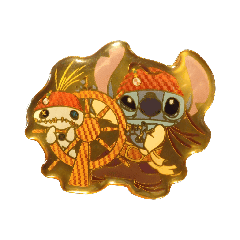 Pirates of the Caribbean - Stitch & Scrump at the Helm Disney pin