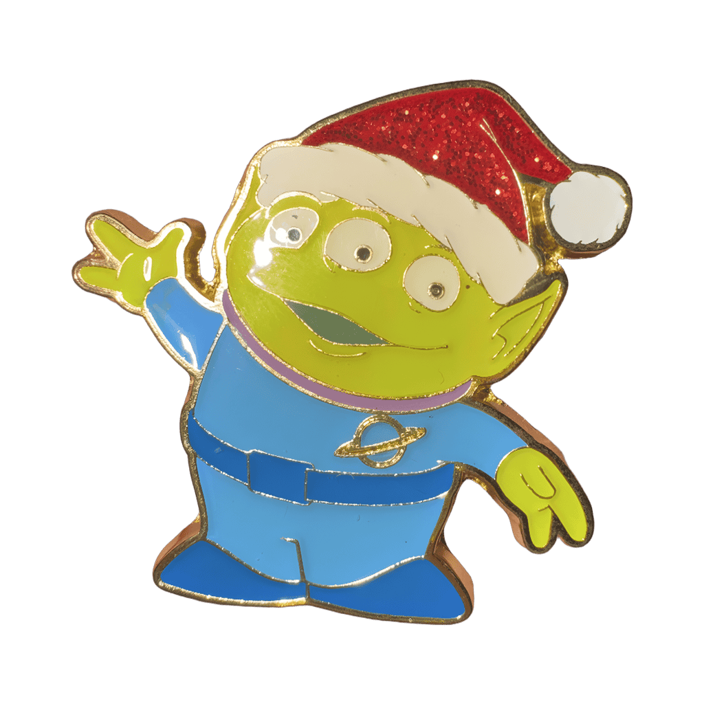 Alien with hand up Disney pin