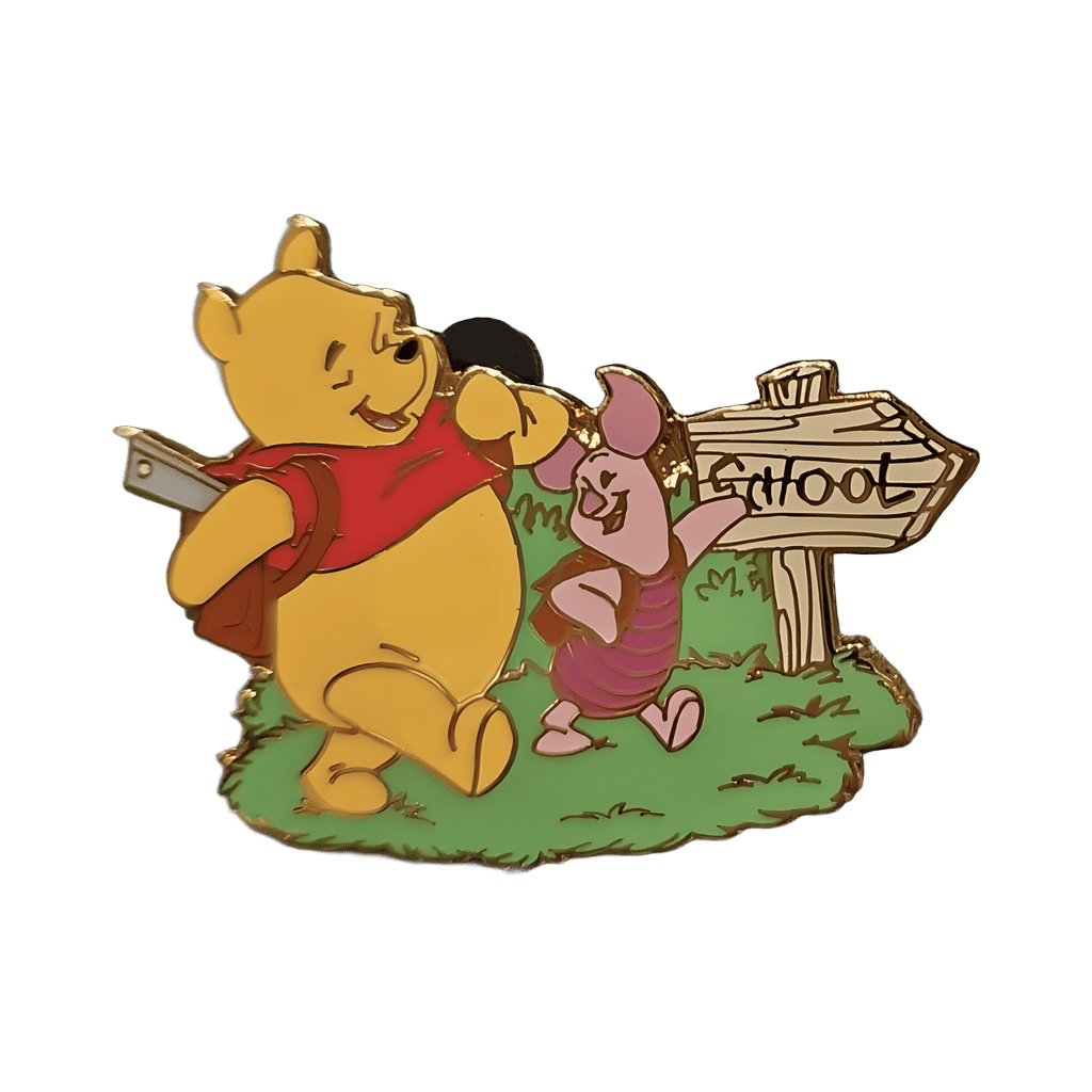 Pooh & Piglet Walking to School Disney pin