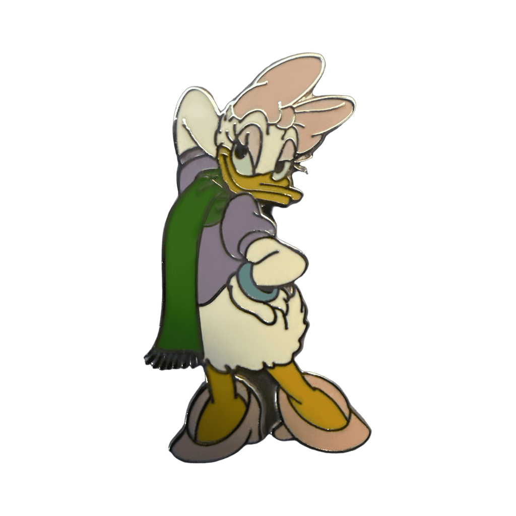 Daisy Duck Winter Green Scarf Cast Lanyard Pin Disney pin