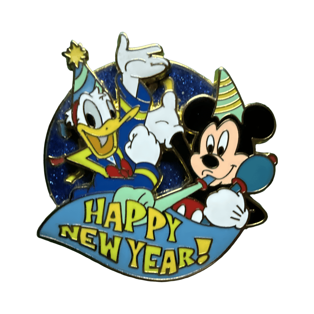 Happy New Year Mickey and Donald Disney pin