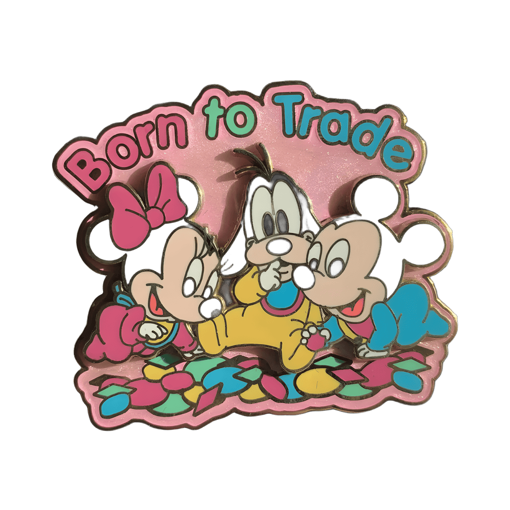 Born to Trade - Baby Mickey, Minnie, Goofy Disney pin