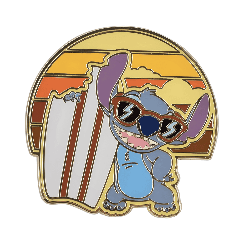 Stitch with Surfboard Disney pin