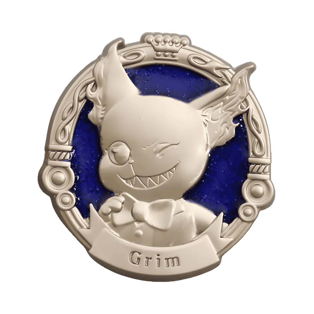 Disney100 Mickey and Grim Sculpted Gold Frame Set - Grim Disney pin